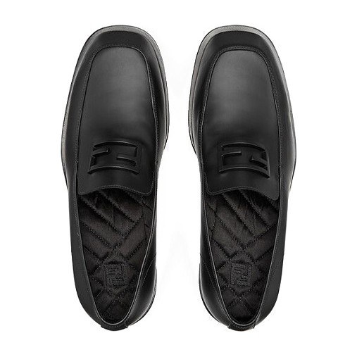 Fendi Leather Loafers Black