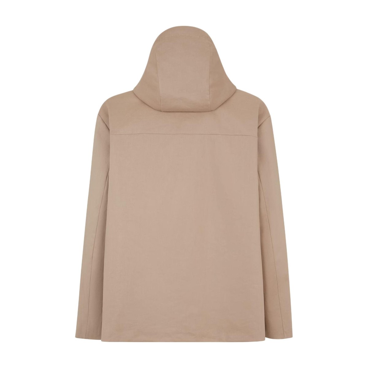Fendi FW24 Logo Jacquard Hoodie Parka Beige