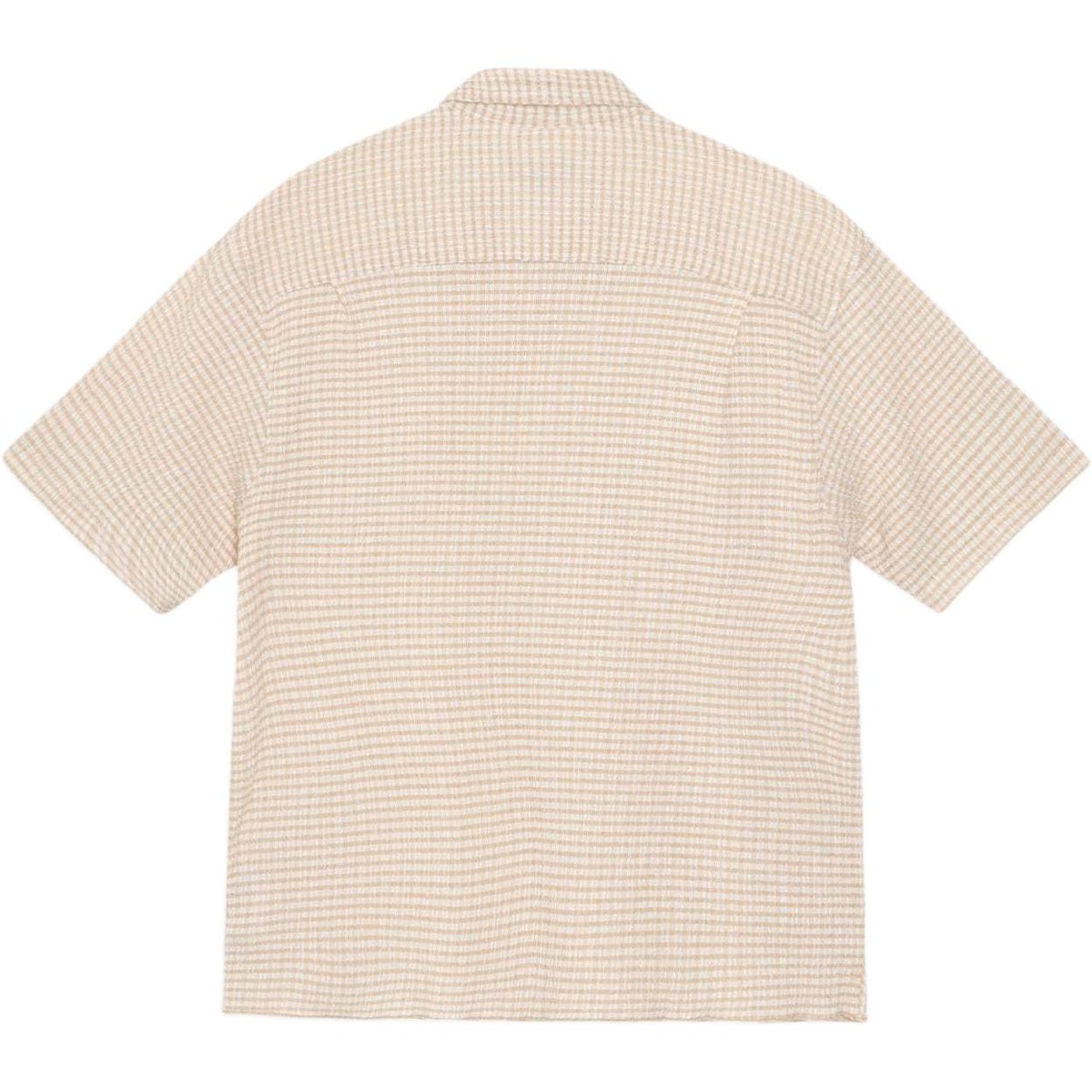 Stussy SS25 CRINKLED CHECK SS SHIRT logo