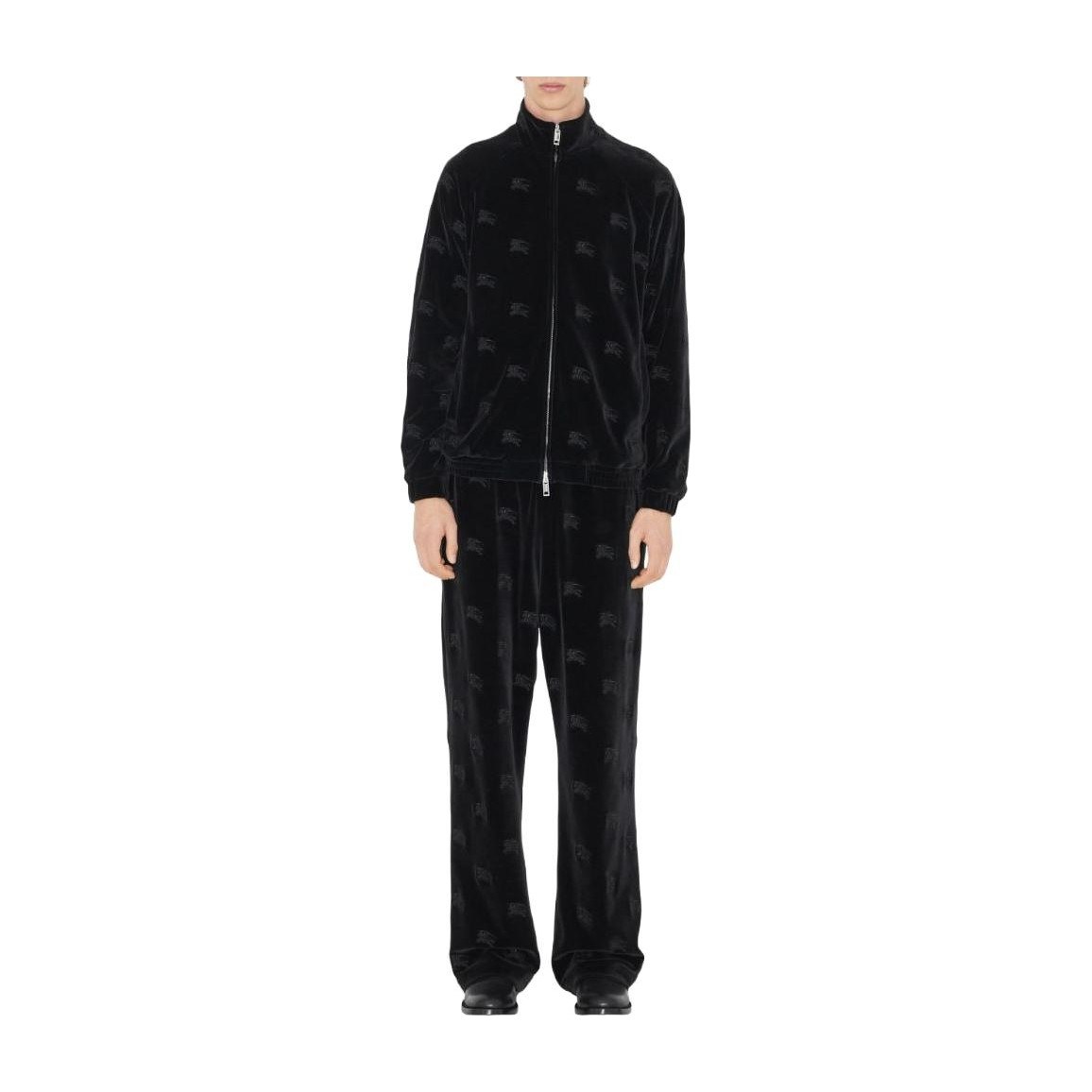 Burberry Printed Elastic Casual Pants Black