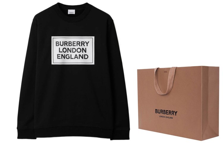 Burberry SS24 Logo Crewneck Sweatshirt Black