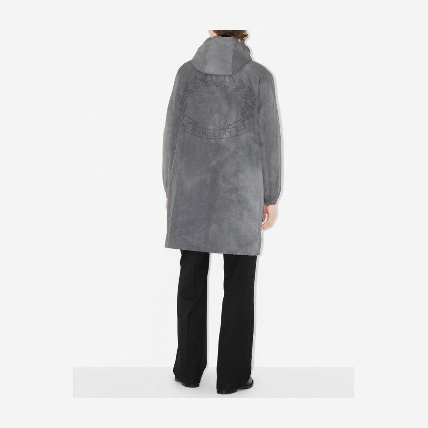 Burberry SS23 Logo Print Hooded Zip Jacket Grey
