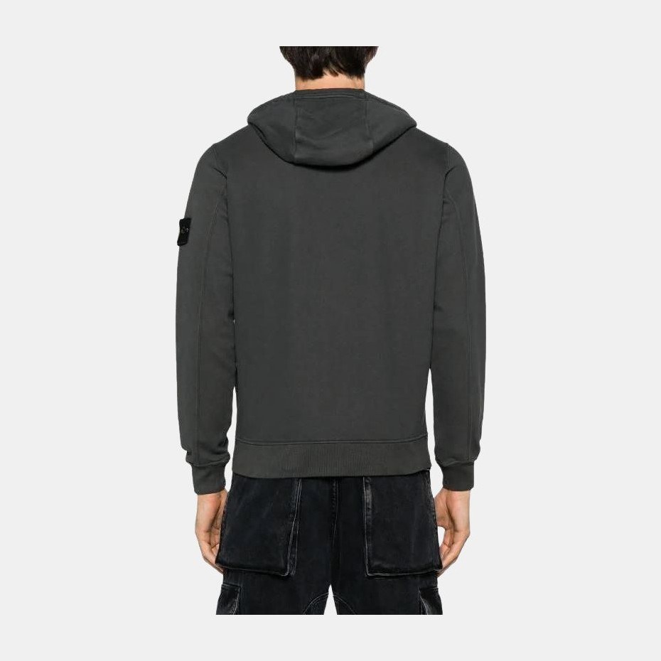 Stone Island FW23 Compass Zip Hoodie Lead Gray