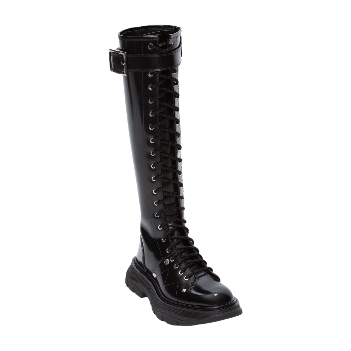 Alexander McQueen Tread High Boots Black