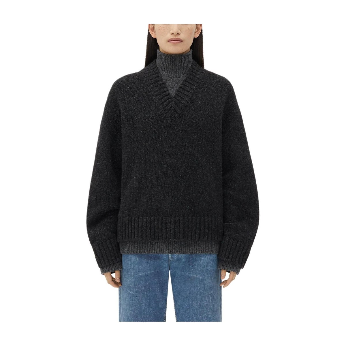 Bottega Veneta Double Layer Effect Wool Sweater