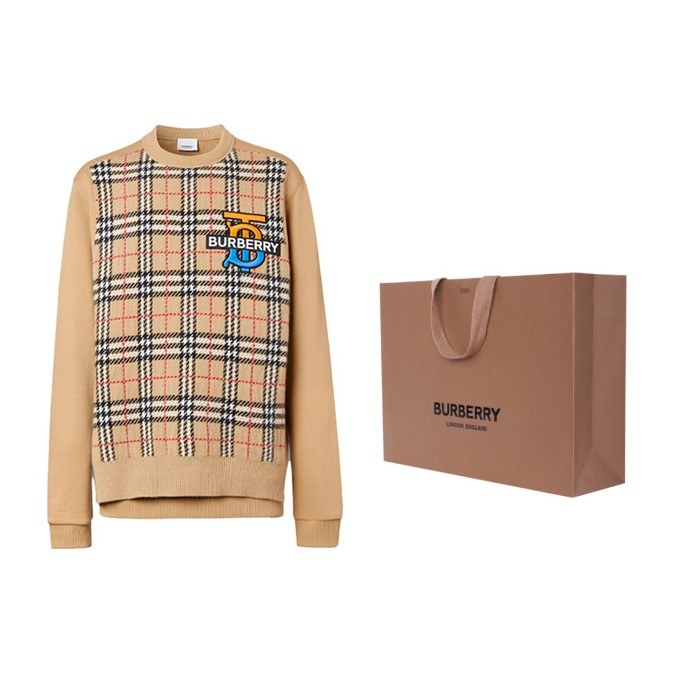 Burberry Check Cashmere Sweater
