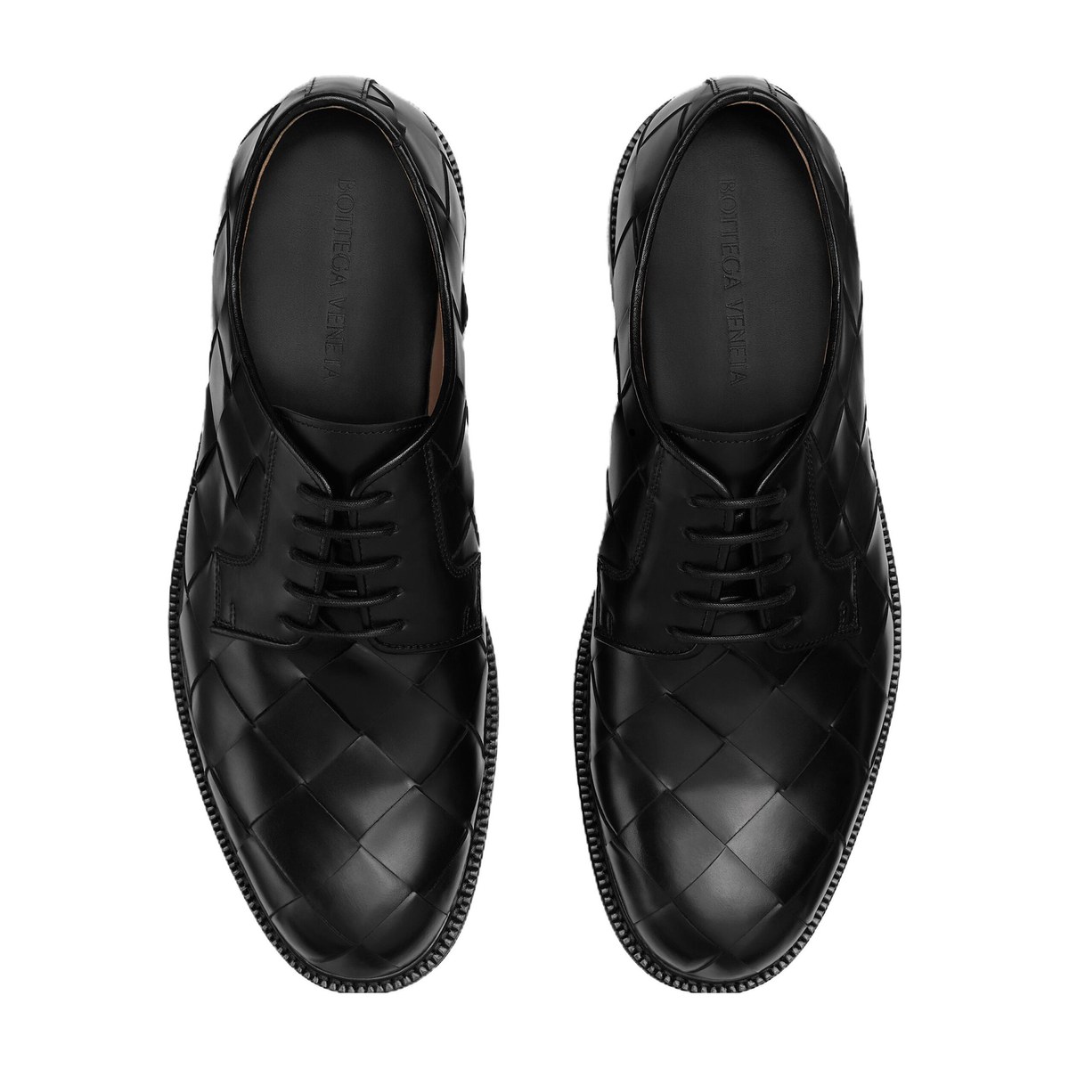 Bottega Veneta Tie Leather Oxford Black