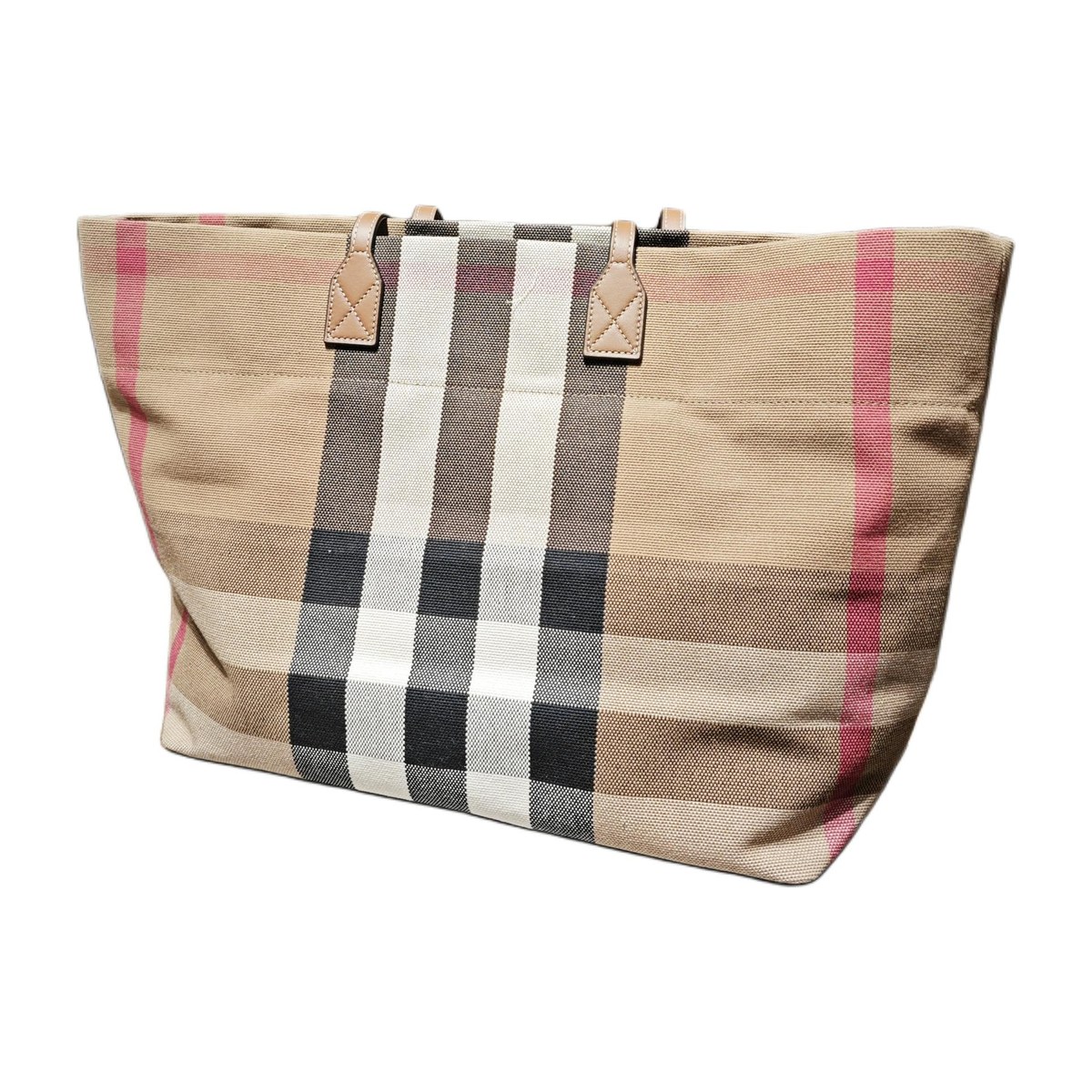 Burberry Striped Cotton Tote Bag
