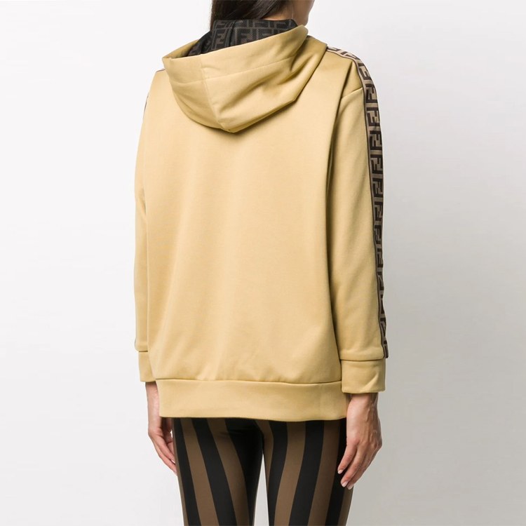 Fendi Reversible Zip Hoodie Yellow