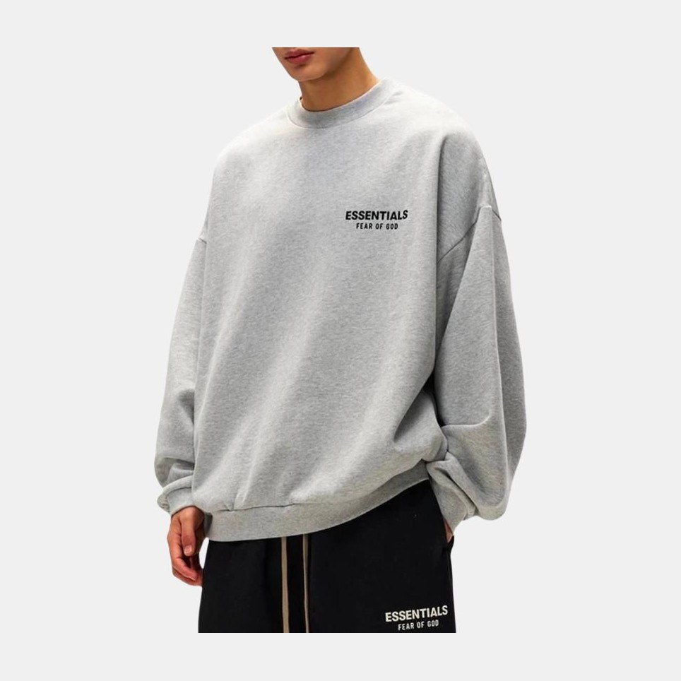 Fear of God Essentials FW24 Holiday Core Crewneck Light Mist Grey