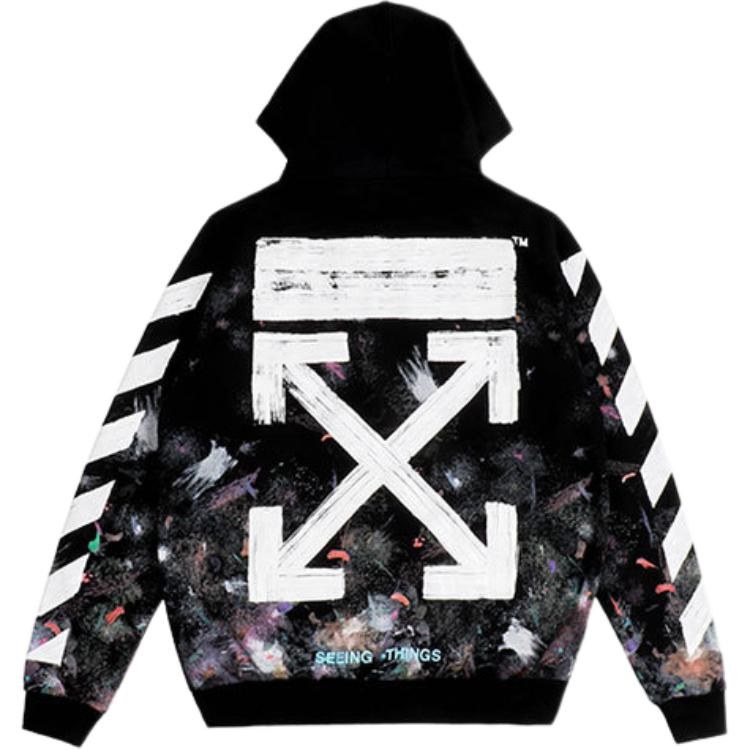 OFF-WHITE Firework Graffiti Arrow Hoodie