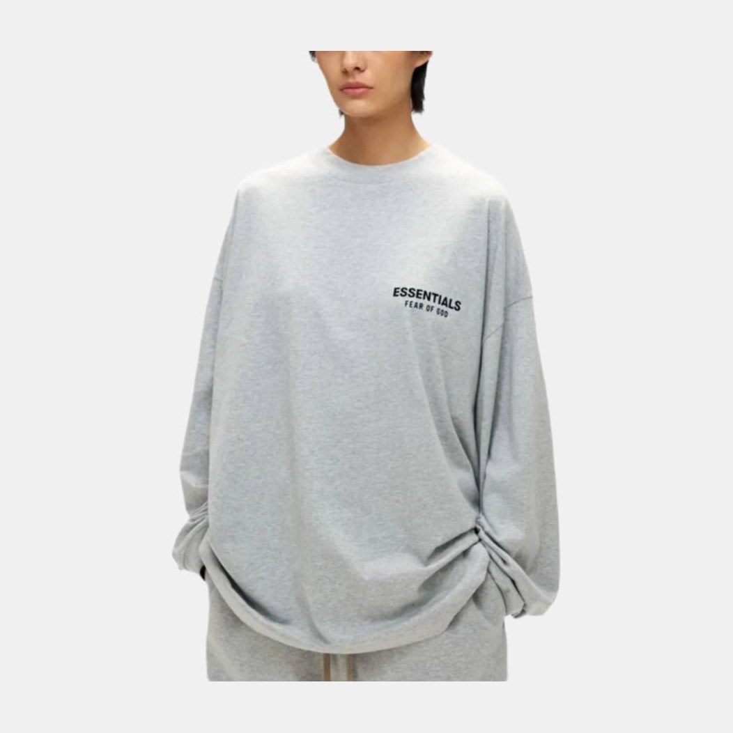 Fear of God Essentials FW24 Holiday Core Pullover Light Mist Grey