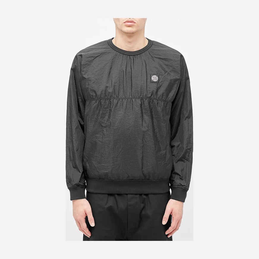 Stone Island Nylon Crewneck Sweatshirt Black