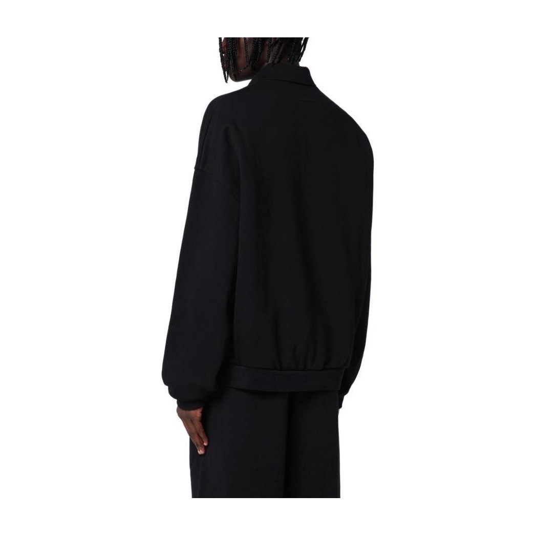 Fear of God Essentials Fleece Polo Obsidian Black