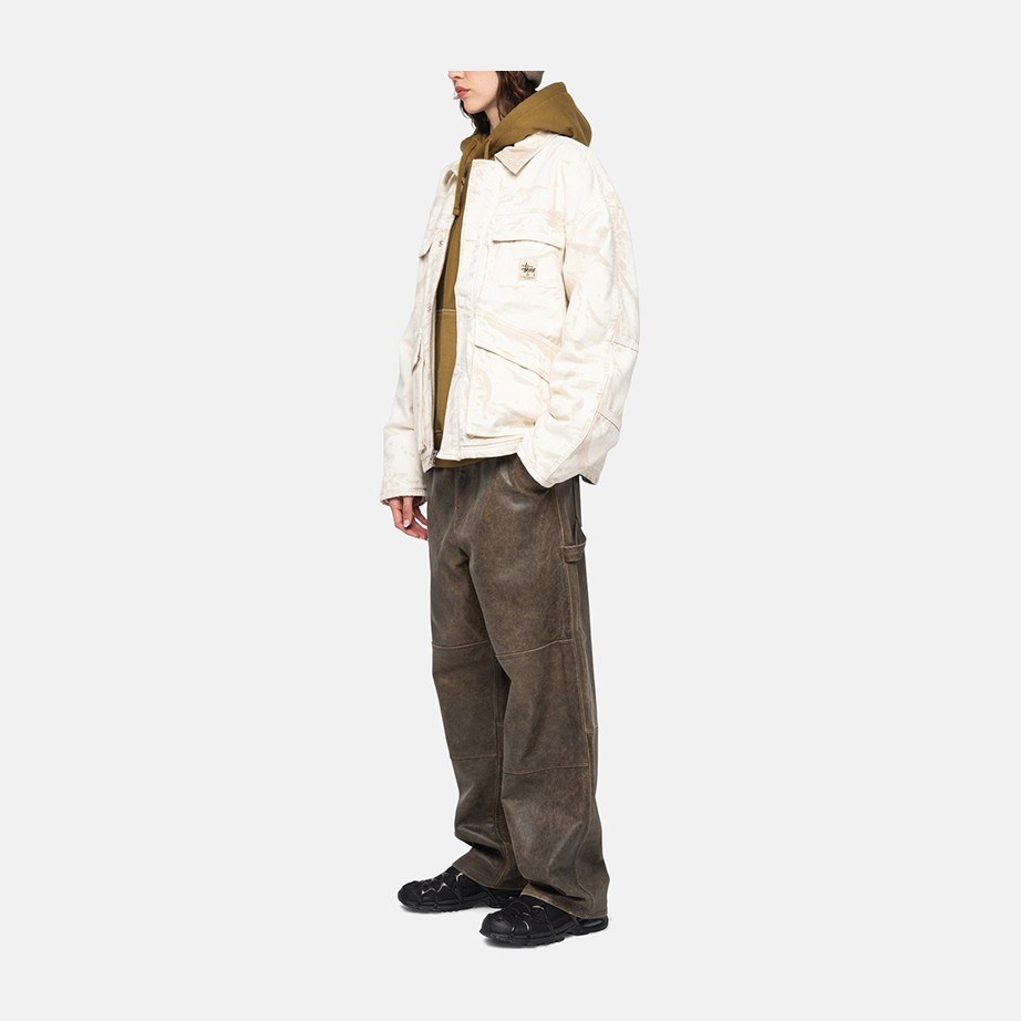 Stussy FW23 Shop Jacket White