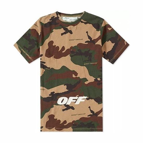 OFF-WHITE Camo Embroidered Tee