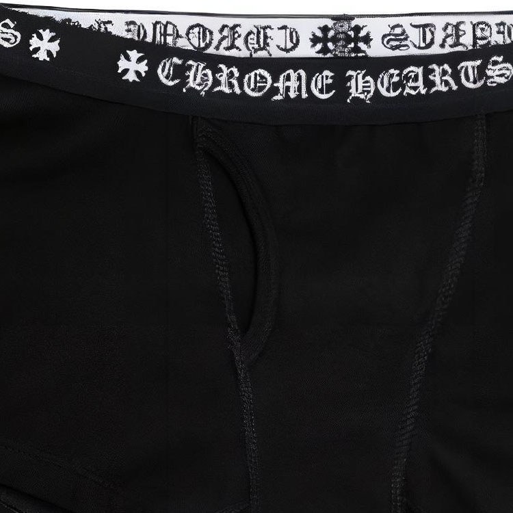 Chrome Hearts Logo Embroidered Boxers Black