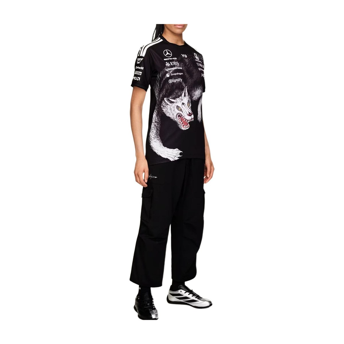 Y-3 -AMG F1 SS26 Petronas F1 print-detail T-shirt T
