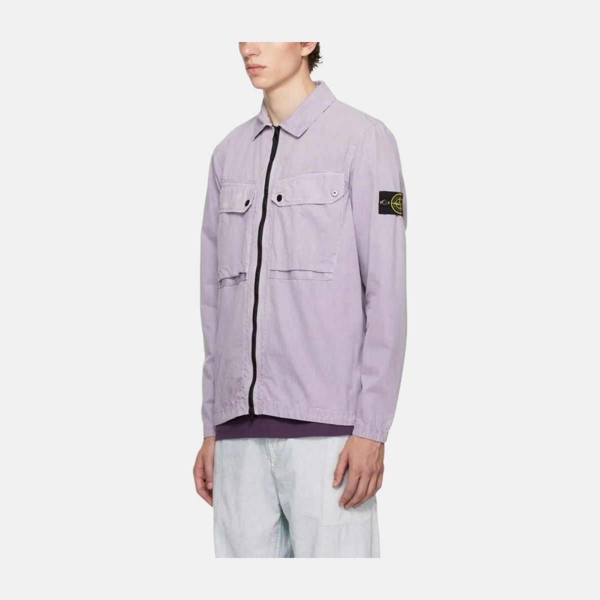 Stone Island FW23 Organic Cotton Shirt Lavender