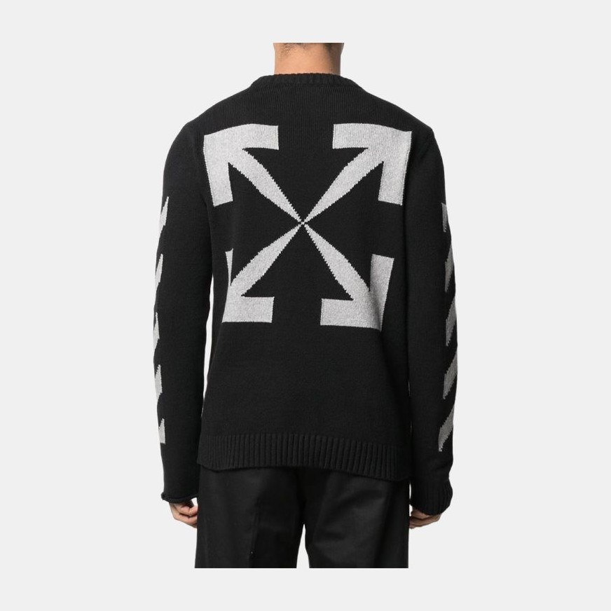 OFF-WHITE SS21 Logo Crewneck Sweater Black