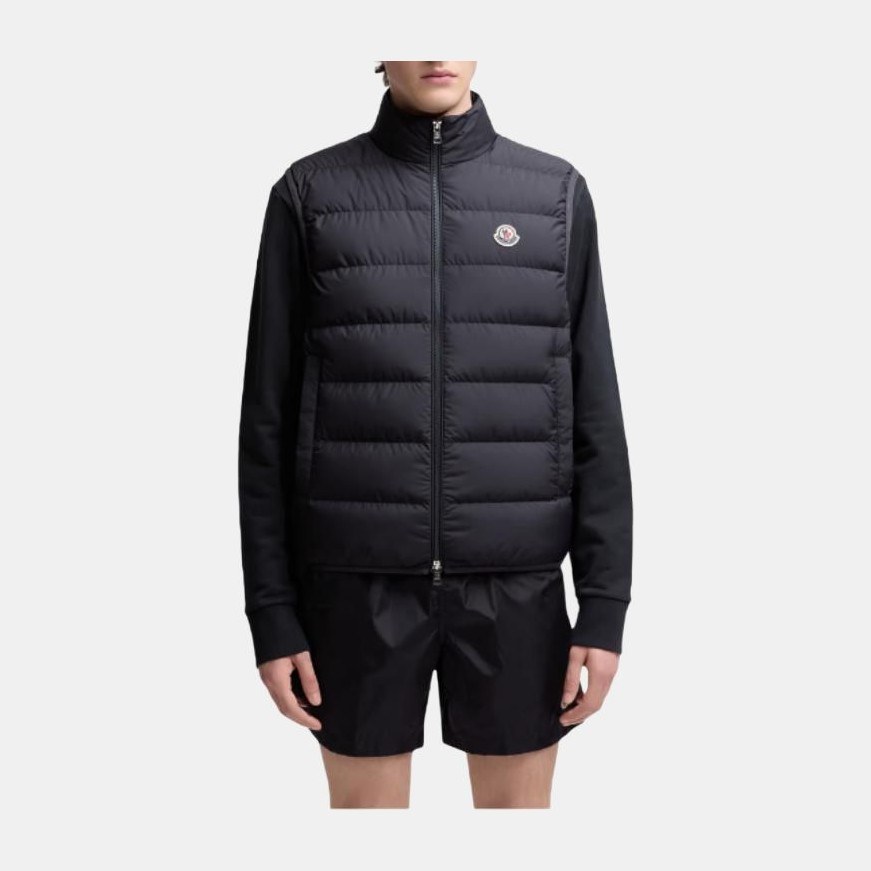 Moncler FW25 Full-Zip Vest Down Jacket Navy Blue