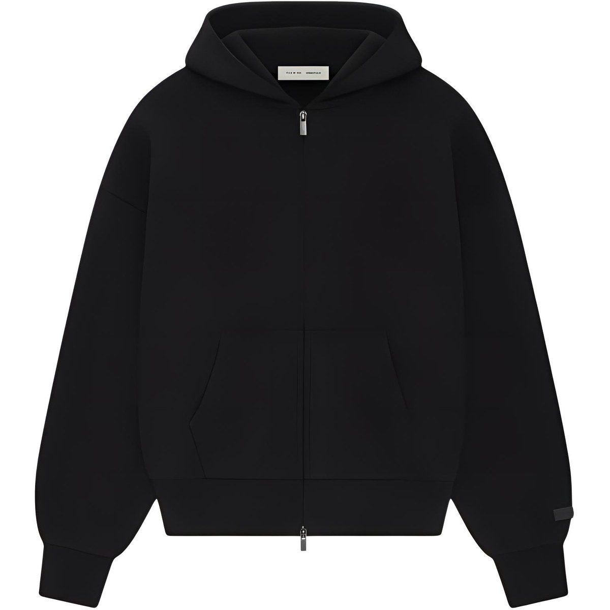 Fear of God Essentials SS25 Classic Full Zip-Up Hoodie Jet Black