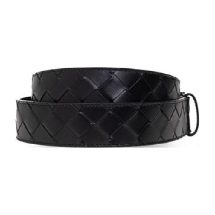 Bottega Veneta Metal Buckle Belt Black 3.5cm
