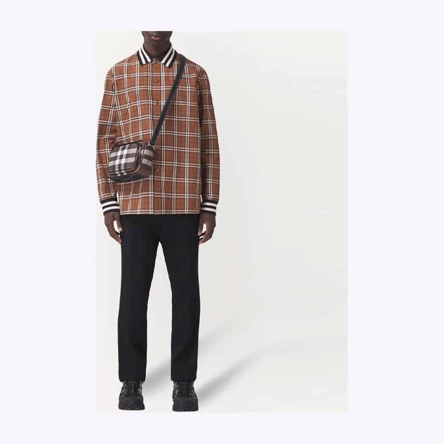 Burberry SS22 Check Print Shirt Brown