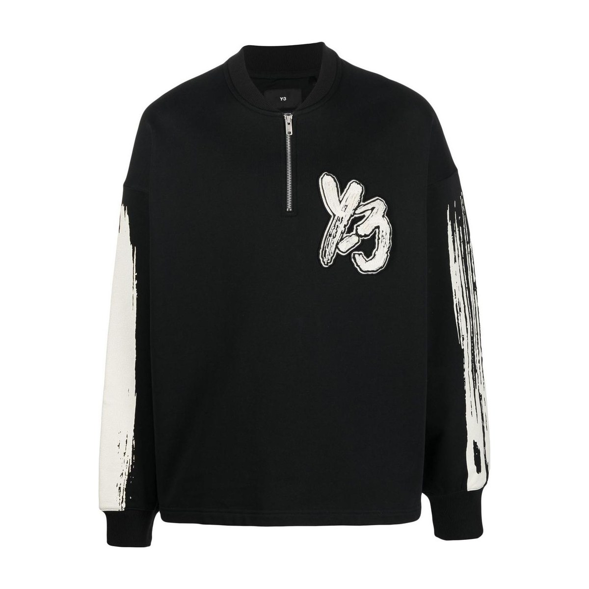 Y-3 Logo Half-Zip Sweatshirt Black