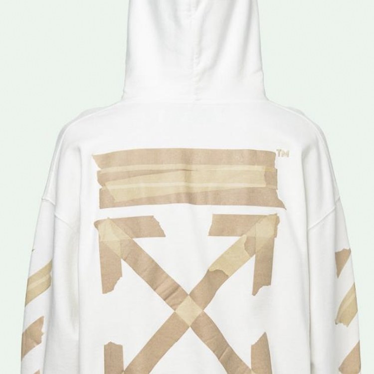 Off-White SS20 Gold Arrow Hoodie White