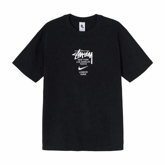 Stussy x Nike Logo T-Shirt Black