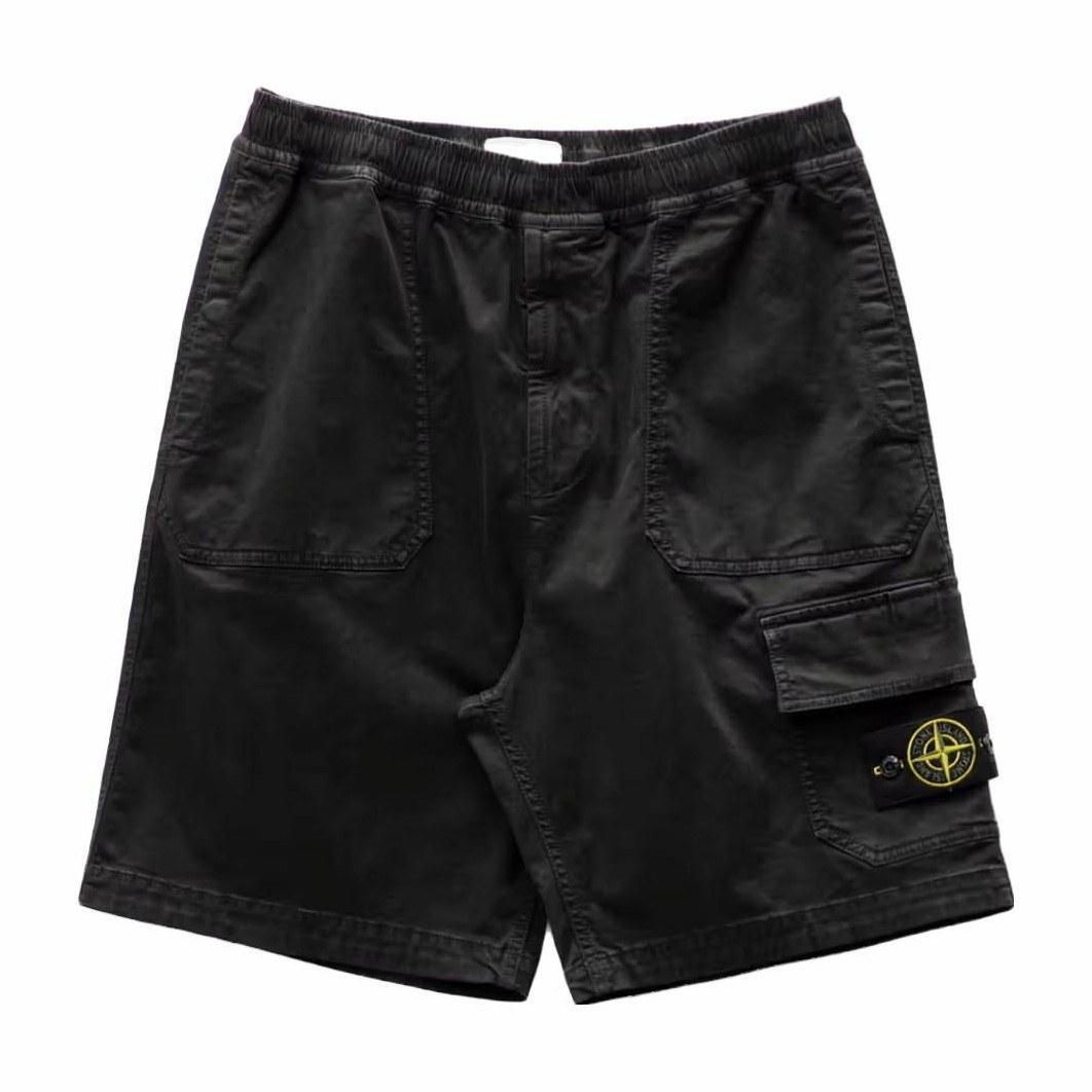 Stone Island SS23 Black Cargo Shorts