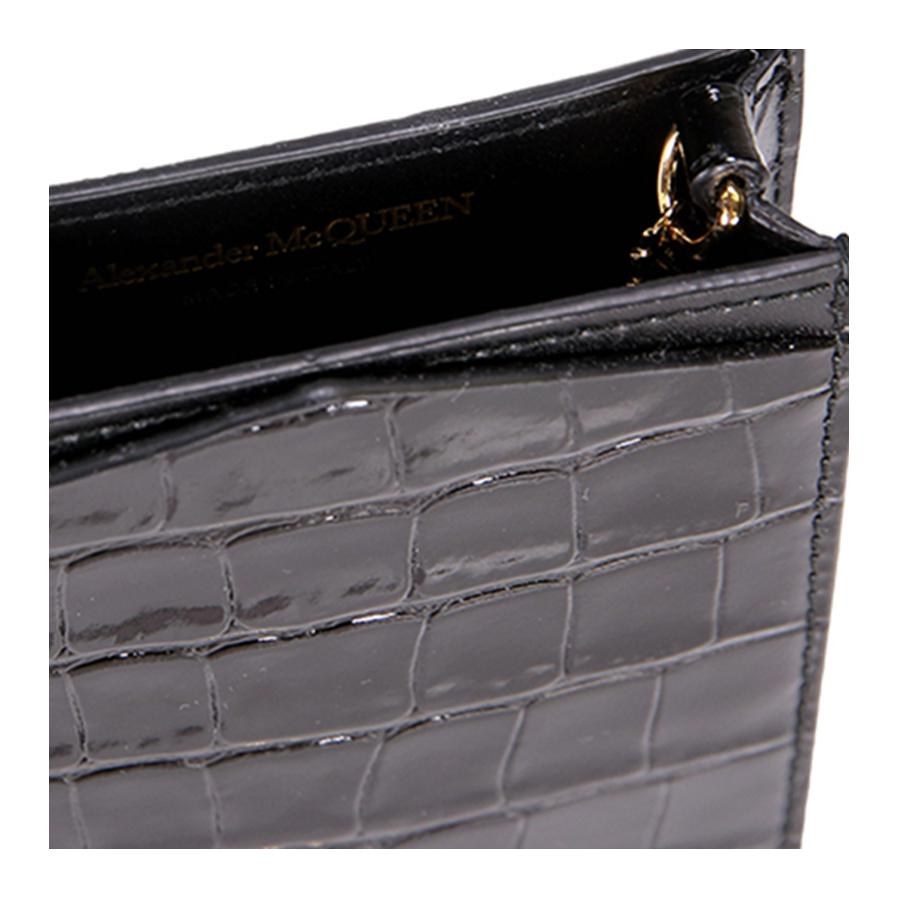 Alexander McQueen Skull Leather Phone Bag Black