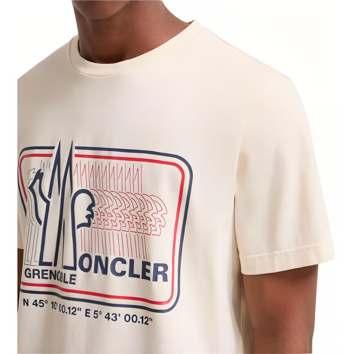 Moncler SS26 T-shirt in misto cotone con logo Logo T