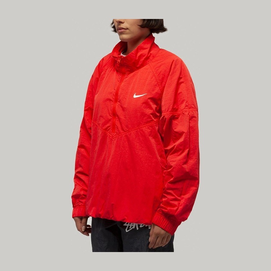Stussy x Nike Logo Long Sleeve Jacket Red