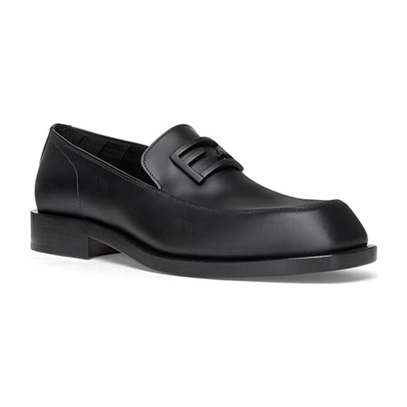 Fendi Leather Loafers Black