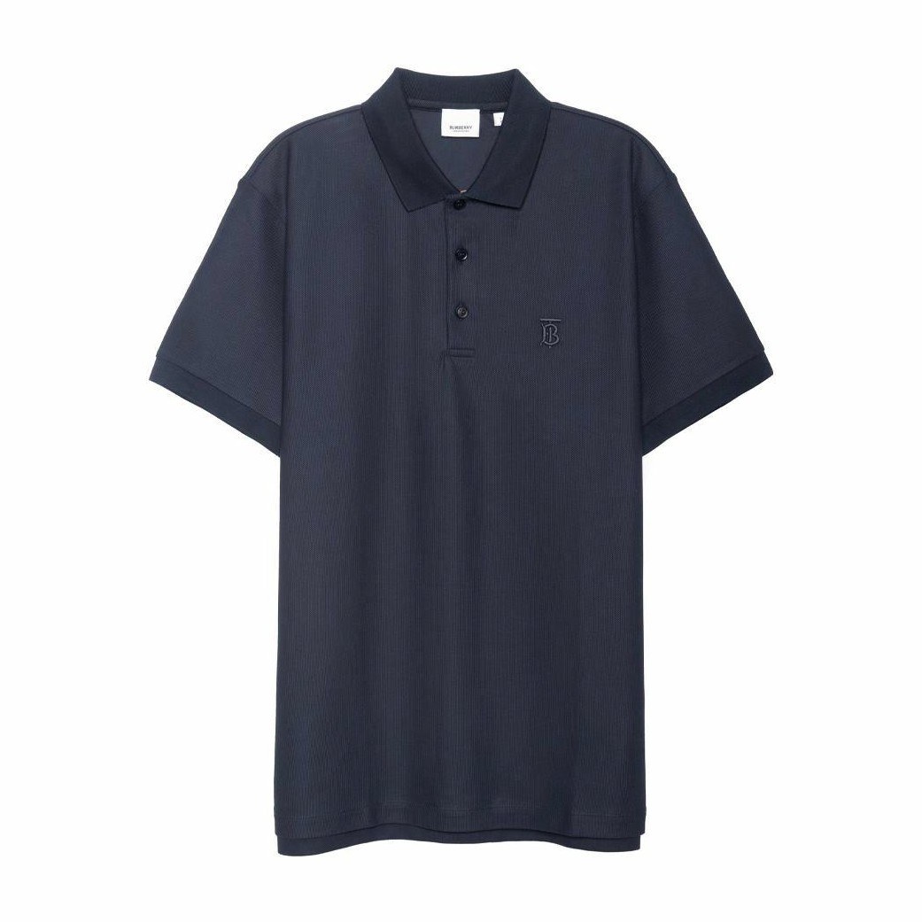 Burberry Embroidered Polo Shirt Blue