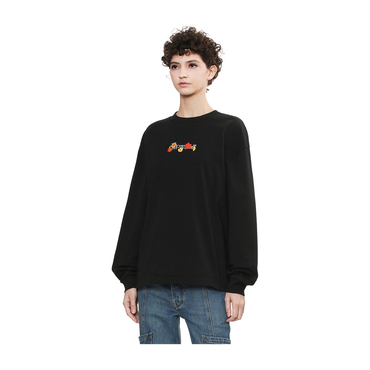 OFF-WHITE Maple Embroidery Long Sleeve Tee