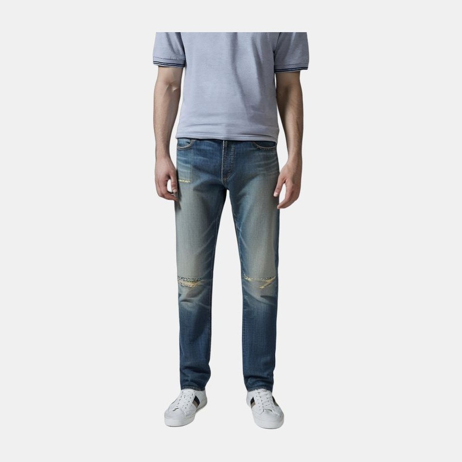 Fear of God Essentials Denim Jeans Distressed Indigo FW20