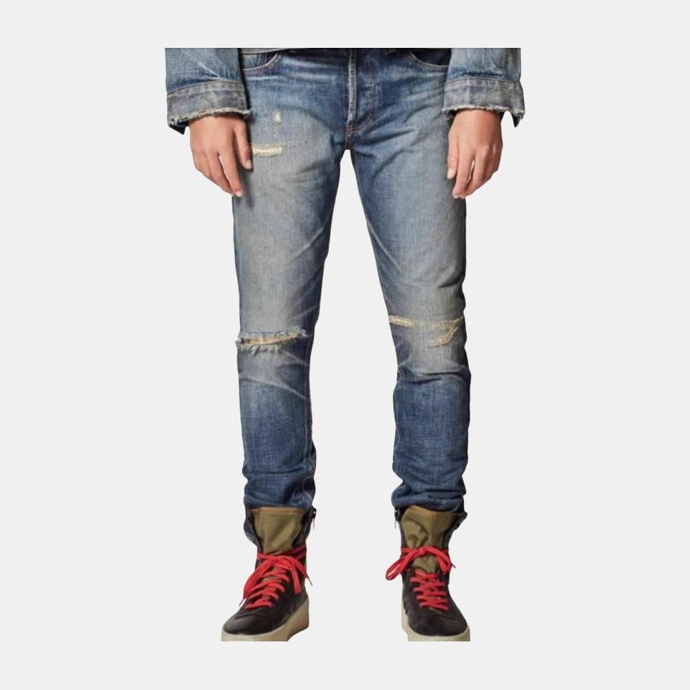 Fear of God Essentials Denim Jeans Distressed Indigo FW20