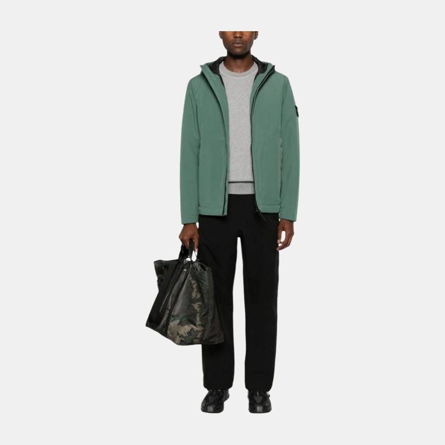 Stone Island Hooded Zip Jacket Green