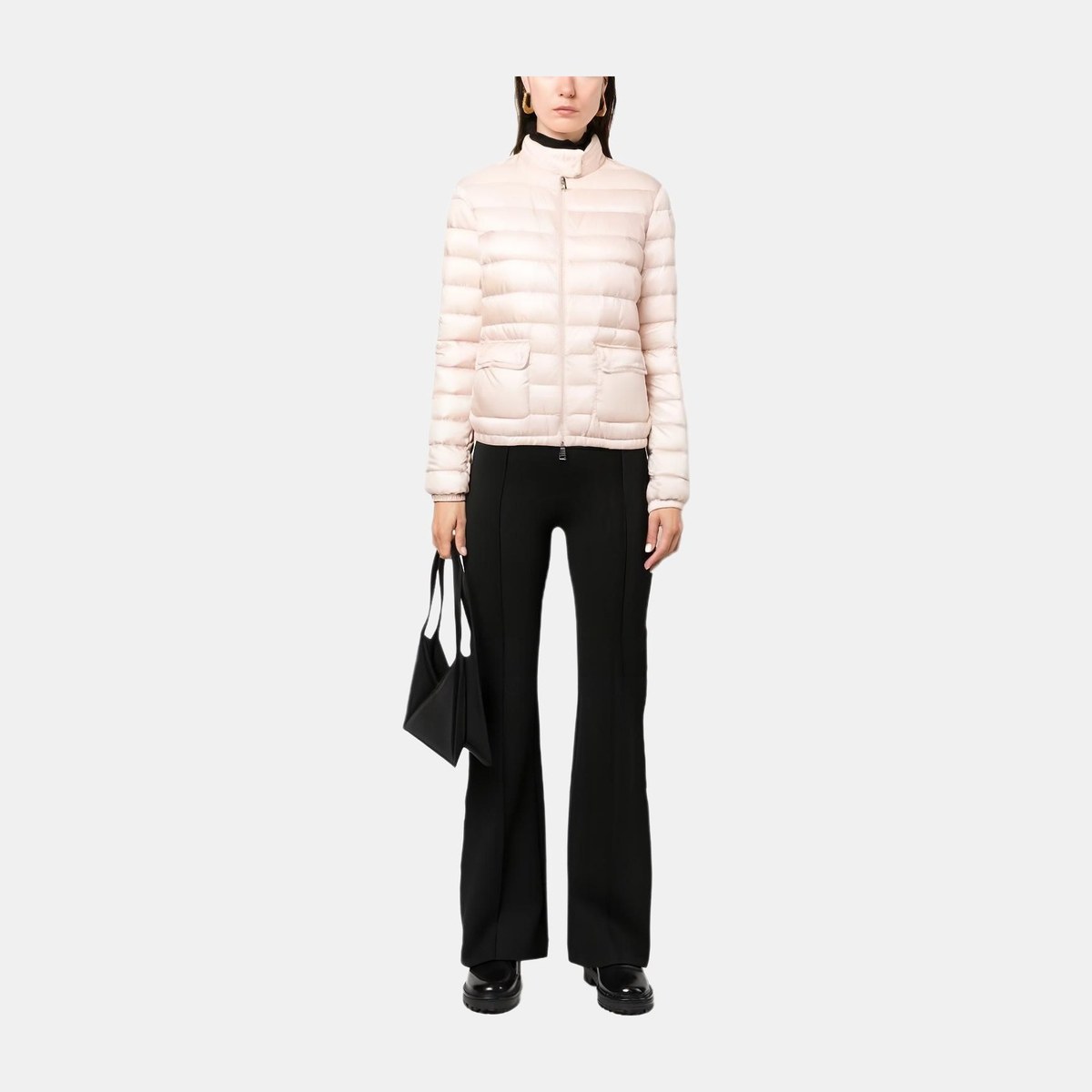 Moncler SS23 High Neck Zip Pocket Down Jacket Pink