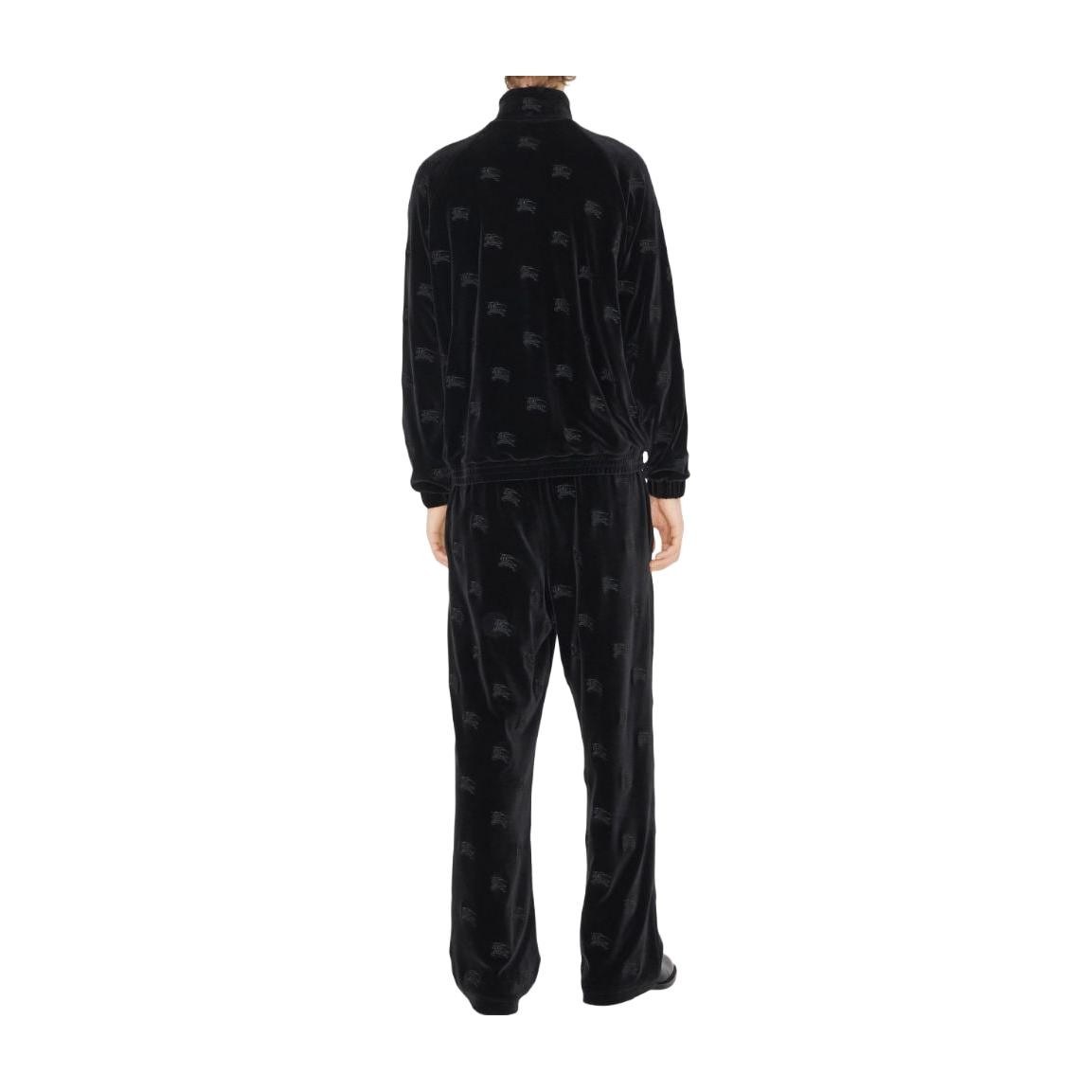 Burberry Printed Elastic Casual Pants Black