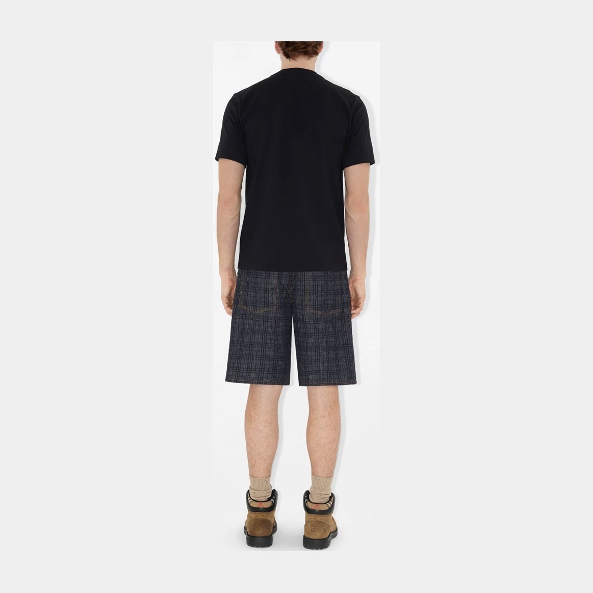 Burberry SS25 Ribbed Collar T-Shirt Black