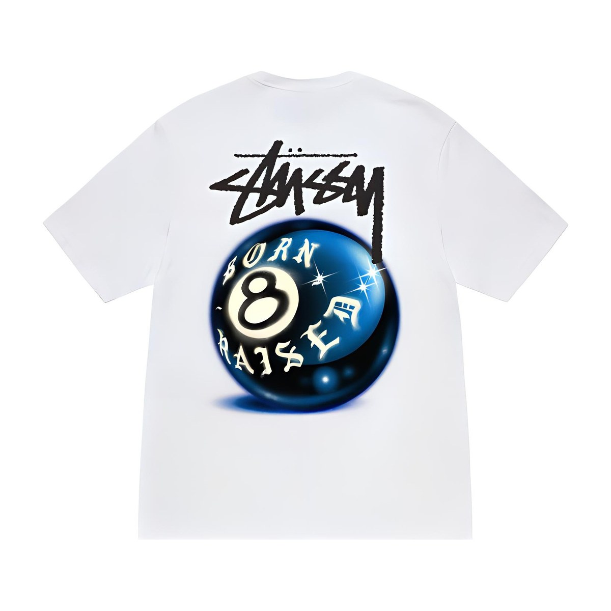 Stussy x BORN x RAISED 8 Ball Tee