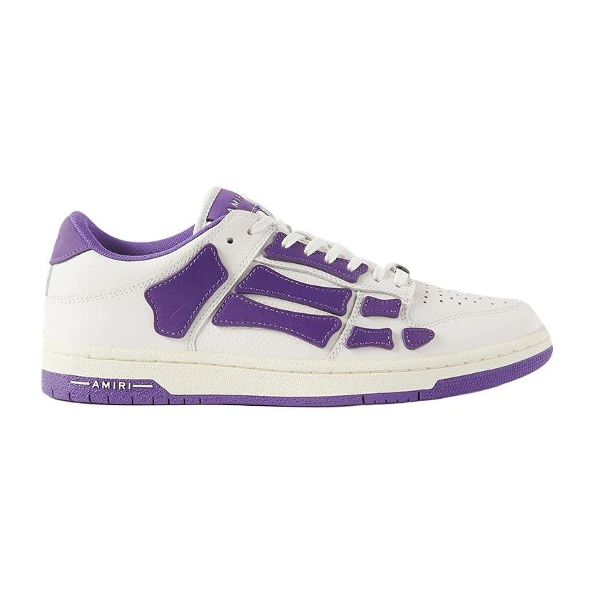 AMIRI Skel-Top Low White Purple