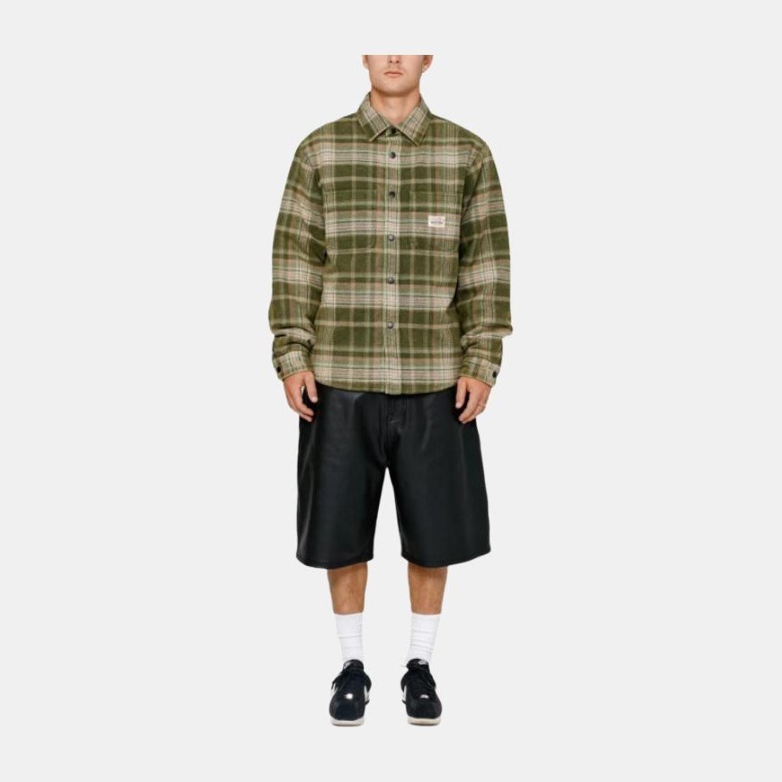 Stussy FW24 HEAVY WASHED PLAID SHIRT logo