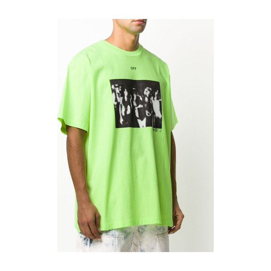 OFF-WHITE SS20 Paint Arrow T-Shirt Fluorescent Green