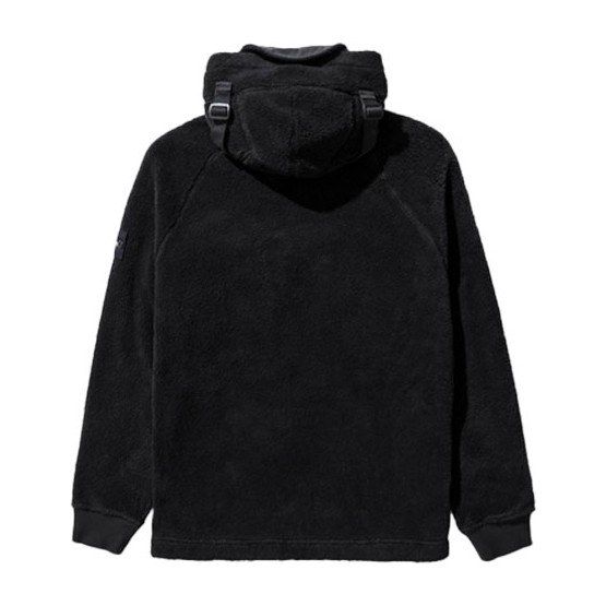 Stone Island Logo Fleece Jacket Black