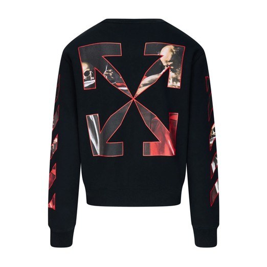 OFF-WHITE SS21 Caravaggio Print Crewneck Sweatshirt Black